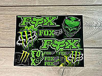 Виниловые наклейки MONSTER Energy FOX Пак наклейок