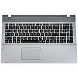 Клавіатура для ноутбука SAMSUNG (QX510, QX511 Keyboard+Touchpad+передня панель) rus, black, фото 3
