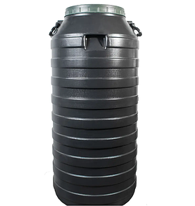 Бочка пластикова технічна чорна бідон 100 л широка горловина