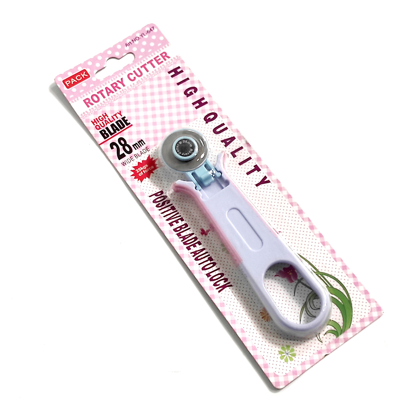 Дисковий ніж для печворку PACK YL-647 діаметр 28 мм рожевий (5910), фото 1