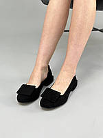 Туфли женские черные велюровые