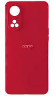 Чехол на телефон Oppo Reno 8T Silicone Case Full (Красный)