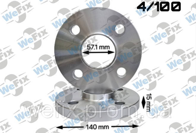 Проставка 15мм 4/100 dia 57.1 D=140