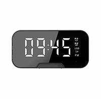 Портативна дзеркальна колонка радіо з годинником, будильником та термометром Bluetooth Q5