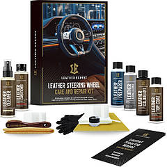 Комплект для реставрації шкіри керма Leather Expert Steering Wheel Restoration Kit, Чорний