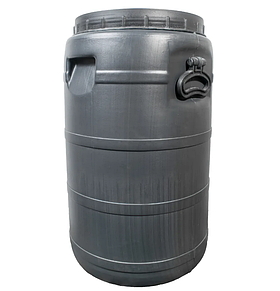 Бочка пластикова технічна чорна бідон 50 л широка горловина