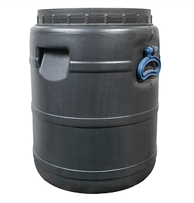 Бочка пластикова технічна чорна бідон 30 л широка горловина