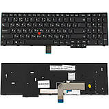 Клавіатура для ноутбука LENOVO (ThinkPad: E550, E555) rus, black (оригінал), фото 3