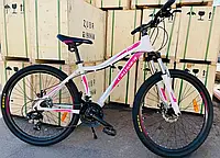 Горный велосипед для девочек Crosser Sweet 24" легкая заниженная рама 14" дисковые тормоза Shimano