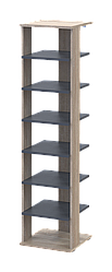 Полиця для взуття Doros Паоло Дуб Сонома/Графіт 38.4х38.4х153.4 (41516042)