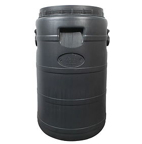 Бочка пластикова технічна чорна бідон 40 л широка горловина