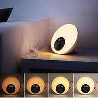Светодиодный цифровой ночник-будильник LED Wake-up Light H101 умные часы с регулируемой яркостью 7 цветов