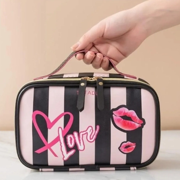 Косметичка дорожня з відсіками для пензлів Make Up Bag Чорна, фото 1