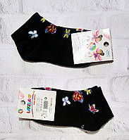 Шкарпетки-сітка літні чорні дитячі для дівчаток "Lakеland" р 9-10 л.