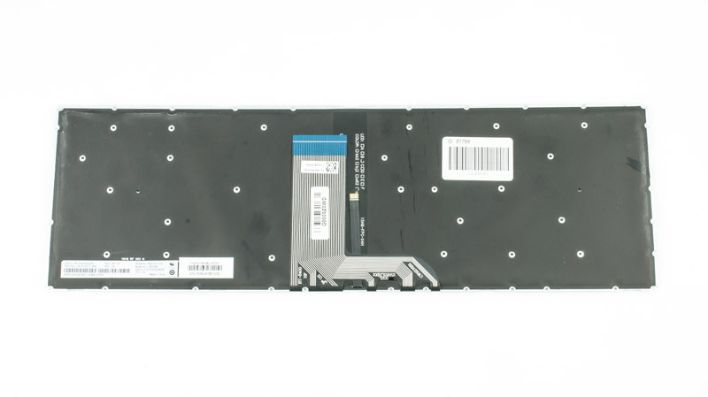 Клавіатура для ноутбука LENOVO (IdeaPad: 700-15ISK, 700-17ISK), rus, black, без фрейма, підсвічування клавіш