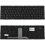 Клавіатура для ноутбука LENOVO (IdeaPad: 700-15ISK, 700-17ISK), rus, black, без фрейма, підсвічування клавіш, фото 3