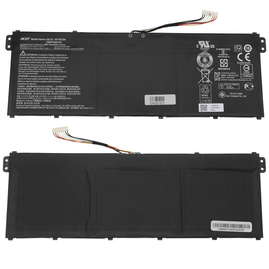 Оригінальна батарея для ноутбука ACER AP18C8K (Swift 3 SF314-57, SF314-57G) 11.25V 4471mAh 50.29Wh Black