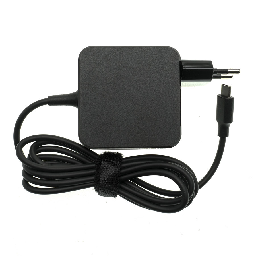 Блок живлення для ноутбука ASUS USB-C 45W, Type-C, 20V 2.25A, квадратний, адаптер+перехідник, Black