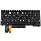 Клавіатура для ноутбука LENOVO (ThinkPad: E480, L380) rus, black, підсвічування клавіш, с джойстиком, фото 3