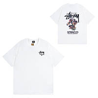 Футболка Stussy White Violet Big Logo