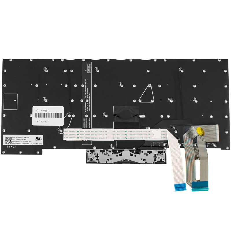 Клавіатура для ноутбука LENOVO (ThinkPad: T14s) rus, black, підсвічування клавіш, без кадру, с джойстиком