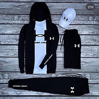 Мужской комплект Under Armour 5 в 1 (Кофта,штаны,шорты,футболка,кепка)