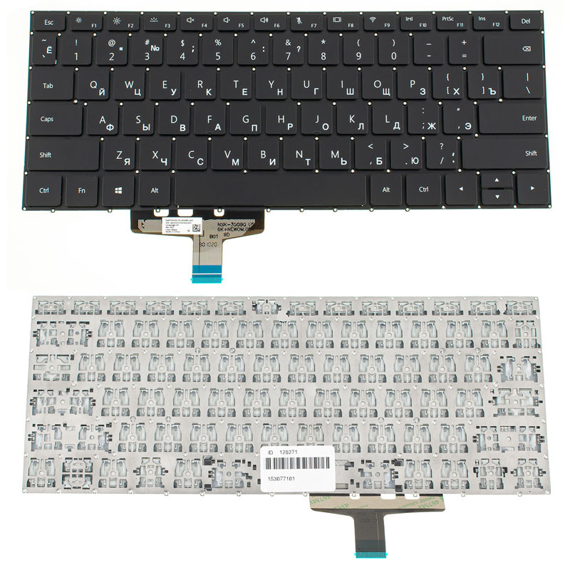 Клавіатура для ноутбука HUAWEI (W19 series) rus, black, без кадру