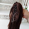Хвіст прямий каскад на крабе каштановий 6322- 33, фото 6