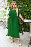 Легка зелена сукня міді Україна, фото 2