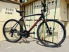 Міський дорожній велосипед Crosser XC 300 28" рама 21" перемикачі SHIMANO 3*8 гідравлічні гальма, фото 4