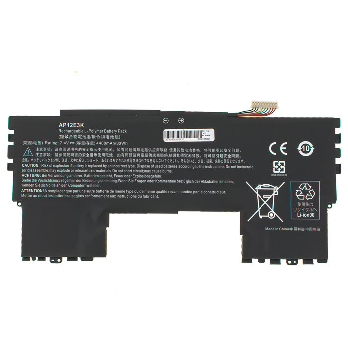 Батарея для ноутбука ACER AP12E3K (Aspire S7-191 (внутрешня батарея!!!) 7.4V 4400mAh 33Wh Black (KT.00403.008)