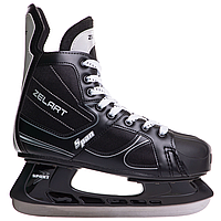 Ковзани хокейні Zelart Z-0887 розмір 39 (24,5 см) чорний-білий se