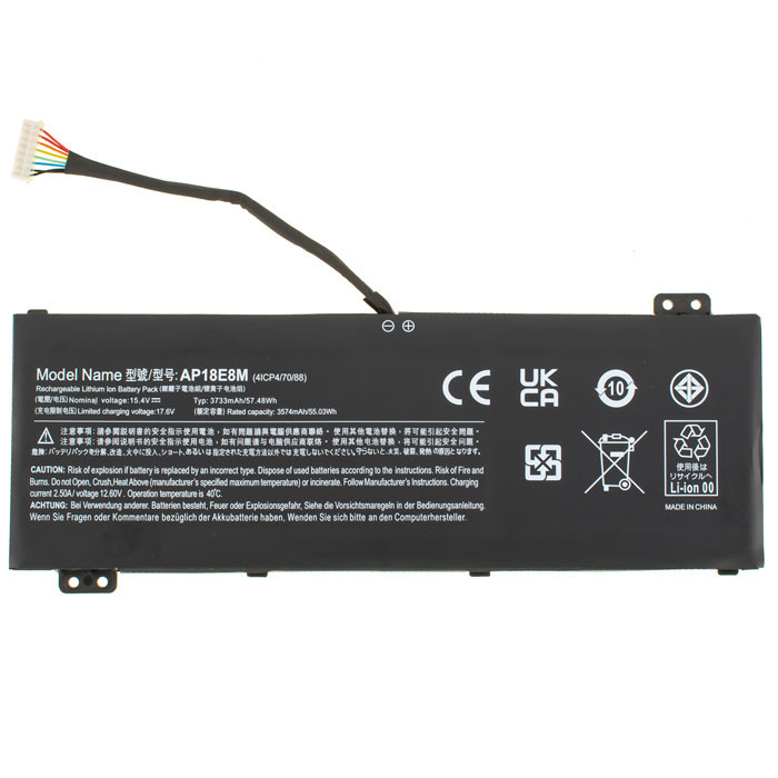 Батарея для ноутбука ACER AP18E8M (Aspire Nitro 5: AN515-43, AN515-54, AN515-55 series) 15.4V 3574mAh 55Wh, Black (KT.0040G.013)