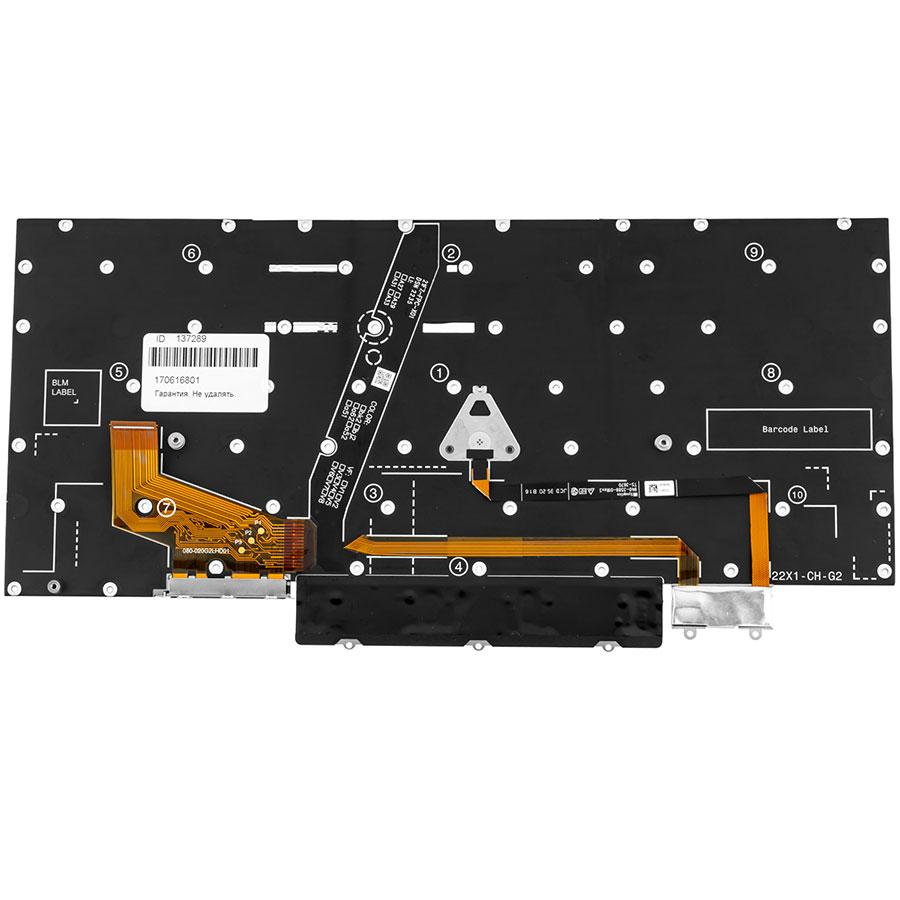 Клавіатура для ноутбука LENOVO (ThinkPad: X1 Yoga 8th Gen) rus, black, без фрейму, підсвічування клавіш (ОРИГІНАЛ)