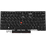 Клавіатура для ноутбука LENOVO (ThinkPad: X1 Yoga 8th Gen) rus, black, без фрейму,  підсвічування клавіш (ОРИГІНАЛ), фото 3