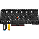Клавіатура для ноутбука Lenovo (ThinkPad: E480, L380) rus, black, підсвічування клавіш (оригінал), фото 3