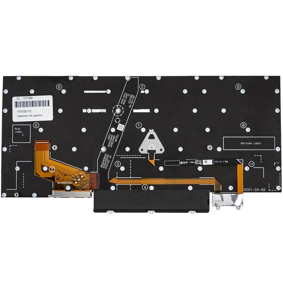 Клавіатура для ноутбука LENOVO (ThinkPad: X1 Carbon 11th Gen) rus, black, без фрейма, підсвічування клавіш