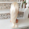 Хвіст прямий каскад на крабе сніжний блонд 6322- 613A, фото 3