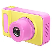 Фотоапарат Smart Kids дитячий цифровий із записом відео 8х4,5 см Жовто-рожевий (V7) se