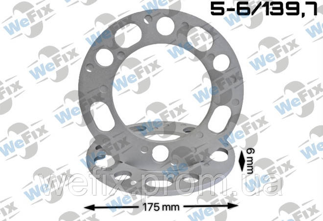 Проставкa 6мм 5-6/139,7