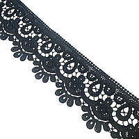 Мереживо макраме 7,5 см колір - чорний