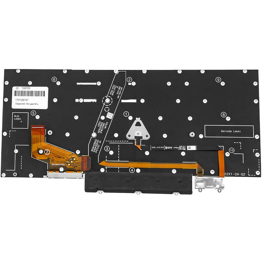 Клавіатура для ноутбука LENOVO (ThinkPad: X1 Yoga 8th Gen) rus, storm grey, без фрейму, підсвічування клавіш (ОРИГІНАЛ)