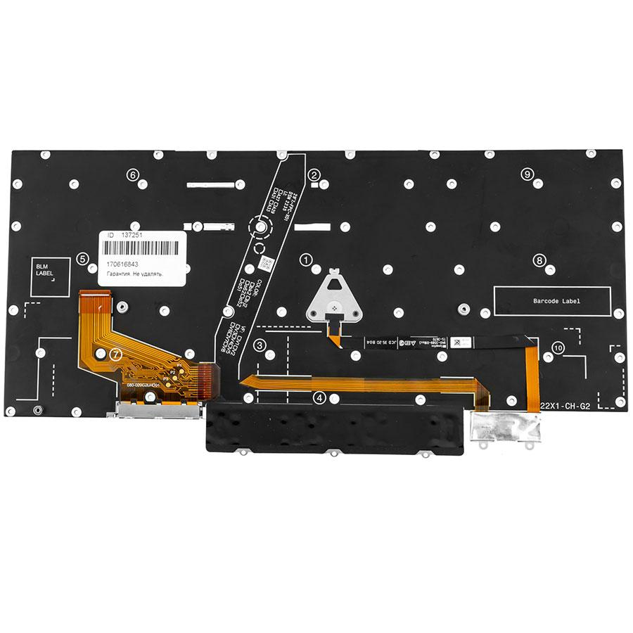 Клавіатура для ноутбука Lenovo (ThinkPad: X1 Carbon 9th Gen) rus, black, без фрейму, підсвічування клавіш (ОРИГІНАЛ)