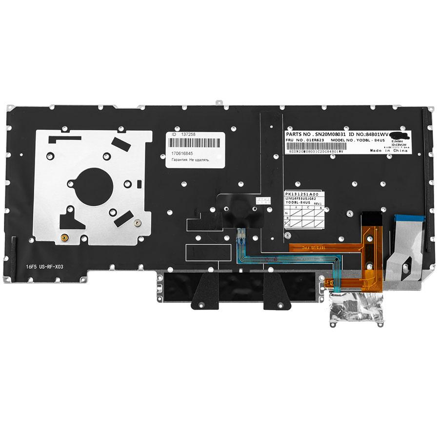 Клавіатура для ноутбука LENOVO (ThinkPad: X1 Carbon 6th Gen) rus, black, без фрейма, підсвічування клавіш (ОРИГІНАЛ)