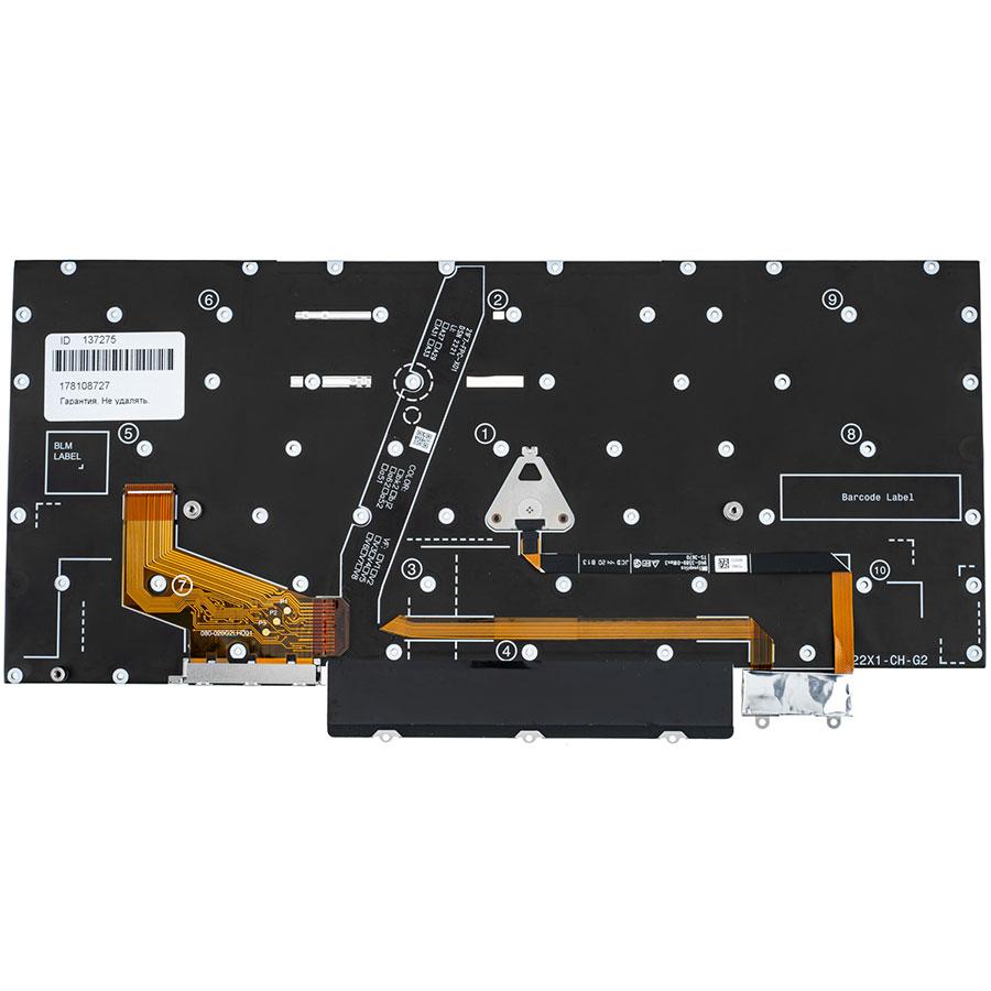 Клавіатура для ноутбука LENOVO (ThinkPad: X1 Yoga 7th Gen) rus, storm grey, підсвічування клавіш, без фрейму