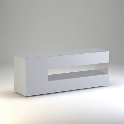 Тумба під ТБ GlassLine TV-03 МДФ білий софттач ТМ DecoGroup, фото 4