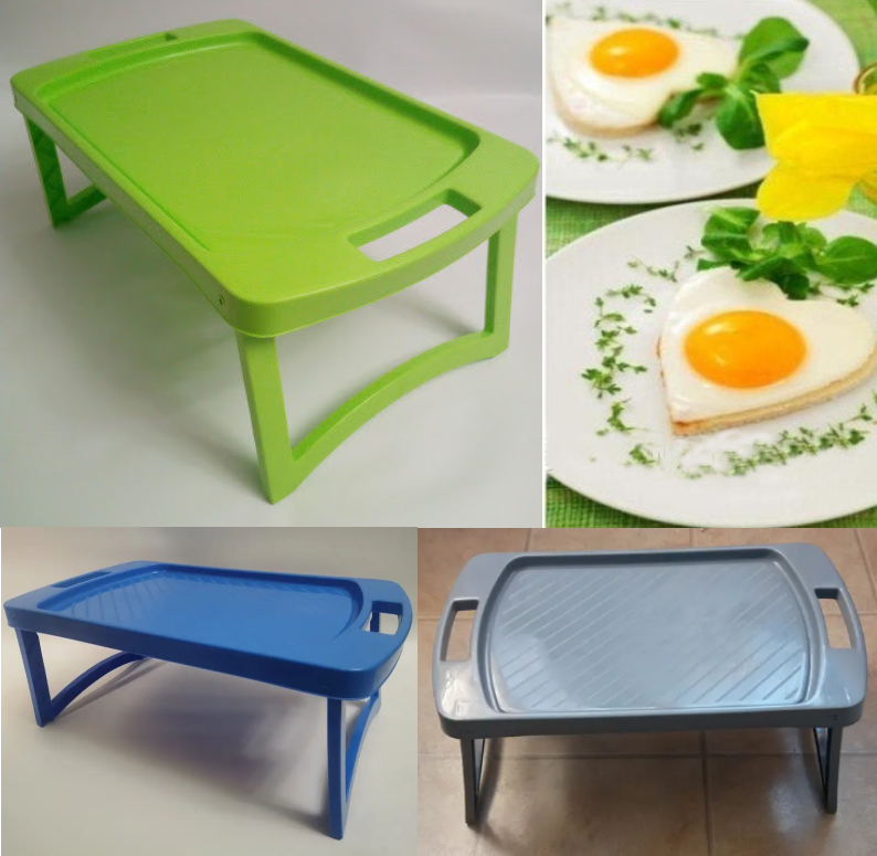 Столик для завтрака в постель Удобный Складной Кроватный столик поднос - столик для ноутбука - фото 1 - id-p250381973