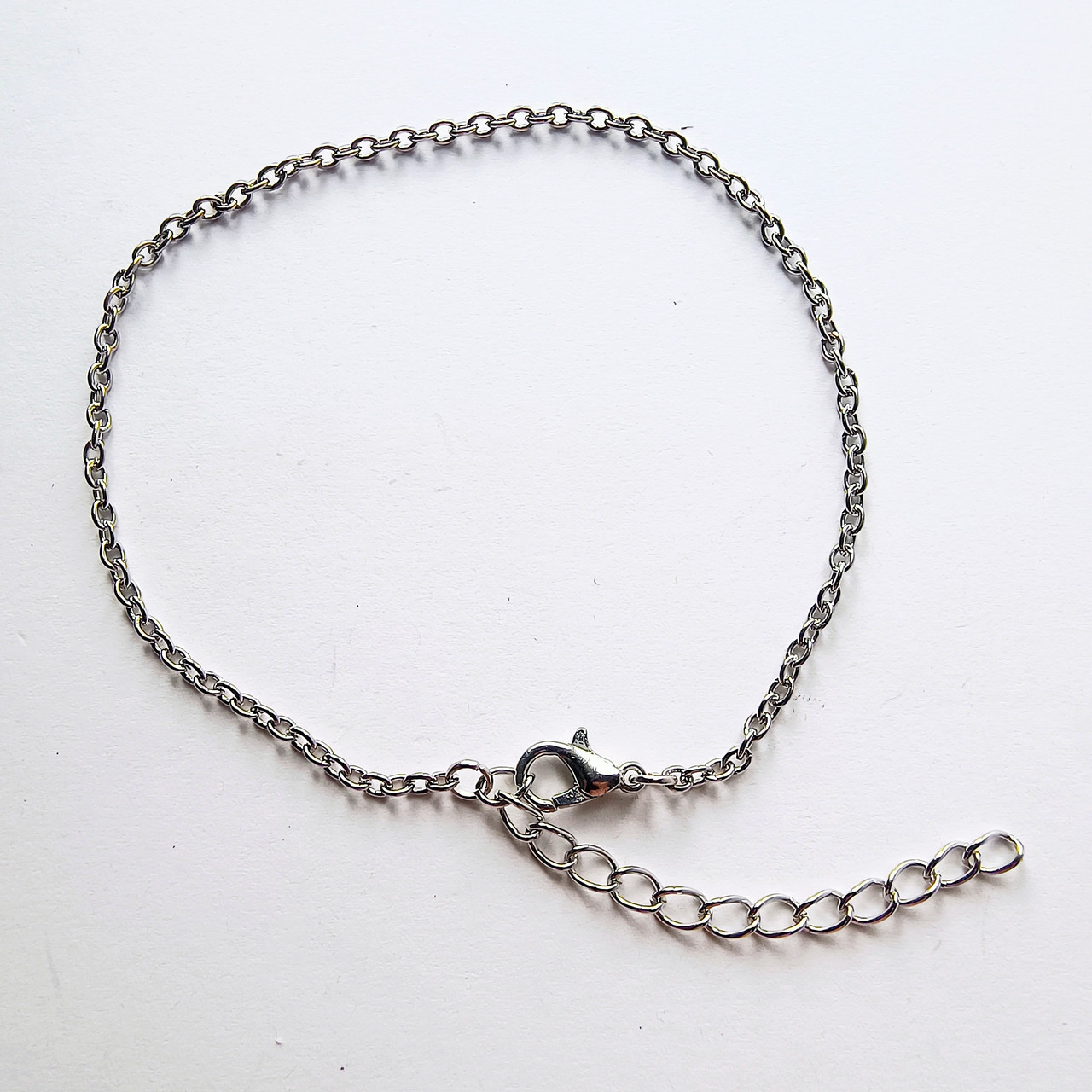 Браслет на ногу Finding Ланцюжок основа плетіння хрест Сталистий 21 см