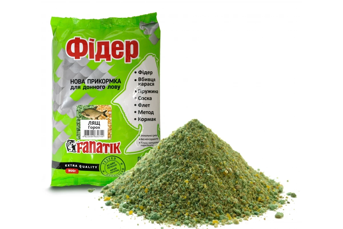 Прикормка Fanatik Фідер Лящ Горох, 900г