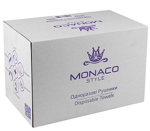 Рушники поглинаючі 40х70 см в пачці, 100 шт - Monaco Style (гладкі), фото 1